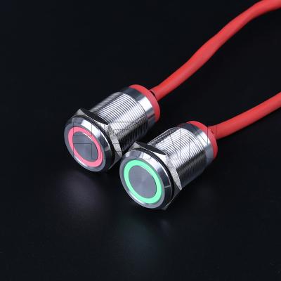 China New Product Stainless Steel Button Manufacturers New Product Stainless Steel Touch IP65 Touch Switch Module Capacitive 22mm Push Button Green Red Bicolor for sale