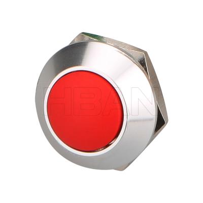 China Factory Supply Small Control Circuit HBGQ16B-10 16mm Diameter Zinc Alloy Arched Momentary Push Button Switch for sale