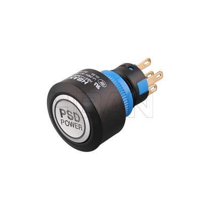 China Small Circuit Control APY Pin Terminal Laser Head Customization 12 Volt Led Round Push Button 22mm Plastic Switch for sale