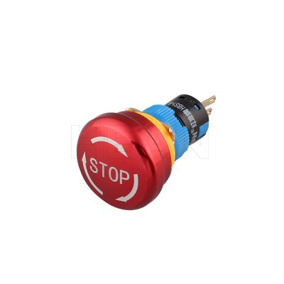 China 1no1nc Mushroom Aluminum Head Metal Push Switch Waterproof Emergency Stop For Elevator Exit for sale