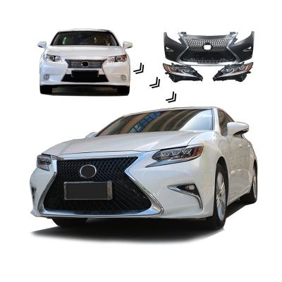 China PP+ABS+IRON body kit 2013-2014 upgrade to LS front bumper grill with 3 lens headlight for LEXUS es for sale