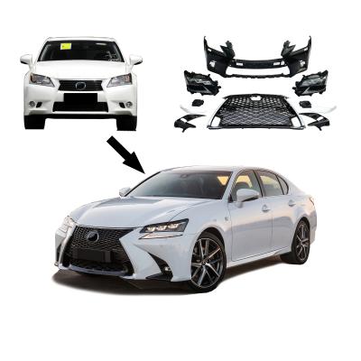 China PP+ABS+IRON Headlight Front Grill Front Bumper Lip old to new factory lexus GS 2012 wholesale high quality update to 2018 sports version for sale