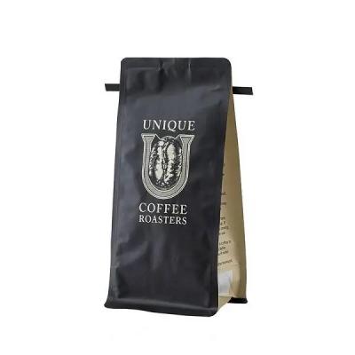 China Moisture Proof Biodegradable Side Coffee Bean Packaging Bags Tin Tie Stand Up Pouch Gusset One Way Valve for sale