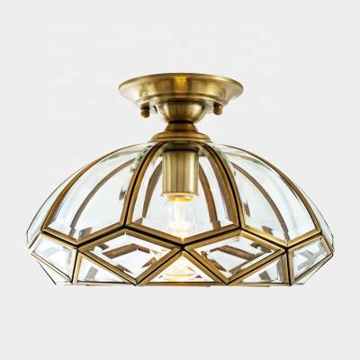 China Lighting Vintage Ceiling Light Decorative Energy Saving Lighting Brass Glass Fitting, Vintage Ceiling Lamp For Entryway Living Room Bedroom for sale