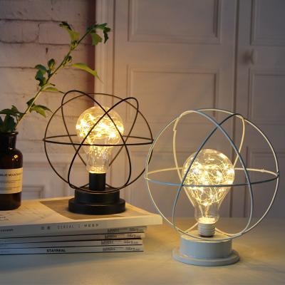 China Industrial Decorative Modern LED Metal Table Lamps Night Lights Metal Craft Table Lamp Industrial Table Lights for sale