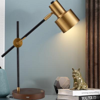 China Eco-friendly Modern Wholesale Modern USB Bed Side Table Lamp Bedroom Touch Control Filling Reading Room Table Lamps and Reading Lights for sale