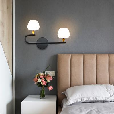 China Modern Bedroom Hall Fixture Bathroom Vanity Lamp 3 Lights Mid Century LED Wall Sconce Globe Wall Light for sale