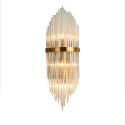 China Bedroom Luxury Decorative Glass Wall Lamps Modern Gold Light for sale