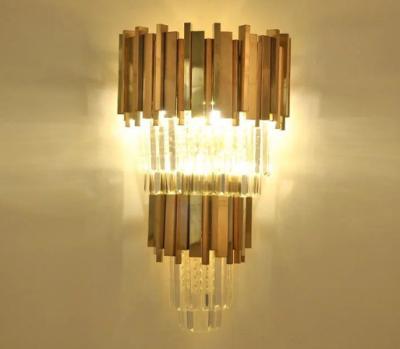 China Modern Luxury Crystal Decorative Modern Indoor LED Wall Lamps Lamp Wall Mount for sale