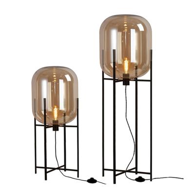 China Modern Decorative Morden Funky Glass Yard Decoration Lamp Post Modern Bubble Floor Lamp for sale