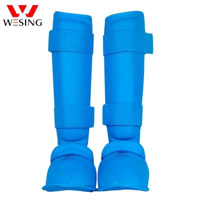 China Wesing Shin Guard WKF Universal Custom Karate Approved Shin And Instep Guard Karate for sale