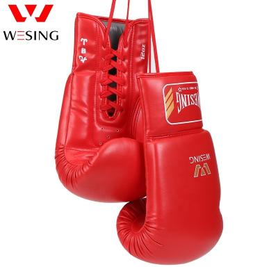 China Adults Wesing Logo Boxing Gloves Oem Pu Custom Leather Trim Personalized Kids Forming Lace Up Best Boxing Gloves for sale