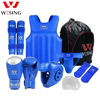 China Oxford Wesing wushu sanda 8pcs set protective sanda gear sanda equipment set for sale