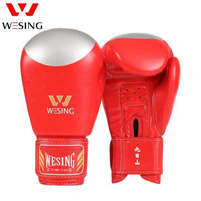 China Wesing Universal Boxing Gloves Muay Thai Pink Leather Professional 16oz Boxing Gloves for sale