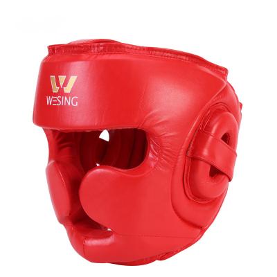 China Wesing Totally Enclosed Customized Logo Full Face Head Guard Boxing Head Guard High Quality for sale