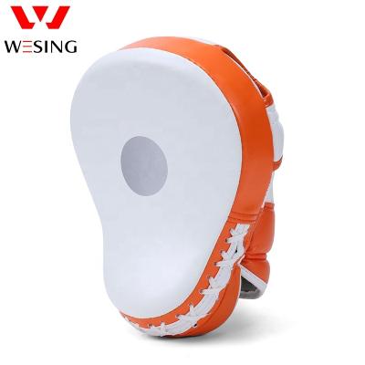 China Wesing Universal Custom Curved Hearth Pad Taekwondo Kid Shaping PU Leather Kickboxing Hearth Pad for sale