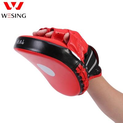 China Wesing Universal Custom Boxing Hearth Gloves Curved Hearth Red Leather Punching Gloves for sale