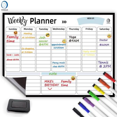 China Magnetic Home Planner 10.6-2 Weekly Magnetic Dry Erase Calendar for Fridge for sale