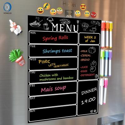 China Easy Erasable Weekly Meal Planner Magnetic Fridge Magnet Home Board 9.5-1 Magnetic Board Calendar for sale