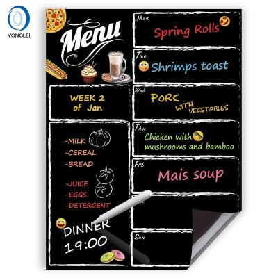 China Magnetic Home Menu Planner Board 9.6-1 Easy Erasable Fridge Meal Planner for sale