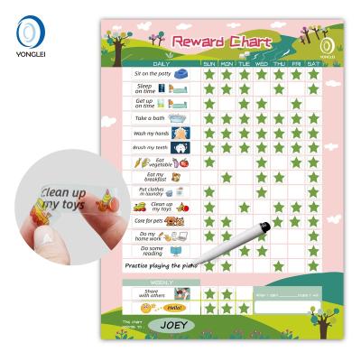 China RC1.2-2A2 Yonglei Home Nanotechnology Erase Magnet Chore Chart Magnet Reward Chart Dry Child for sale