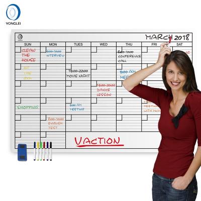 China 001-1A2 2019 Premium Dry Erase Wall Calendar Laminated Wall Calendar for sale