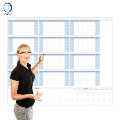 China Wall Calendar 030-1A2 Large Calendar Nanotechnology Perpetual Calendar Yearly Dry Erase Calendars Custom for sale