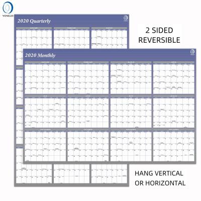 China 025-1A2 Wall Calendar Double Sided Calendario 2020 Vertical / Horizontal Erasable Calendar Custom for sale