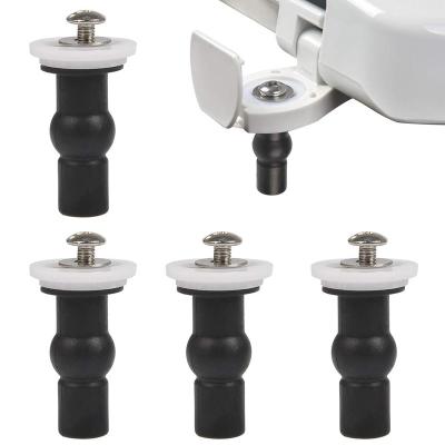 China Excellent toughness Toilet Seat Hinges Screws Universal Toilet Seat Fixings Fix Expanding Rubber Top Nuts Screws Toilet Seat for sale