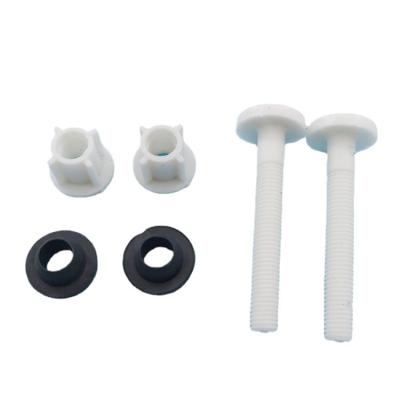 China Modern White Plastic Toilet Seat Cover Hinge Blind Hole Rectangular Nut Screws for sale