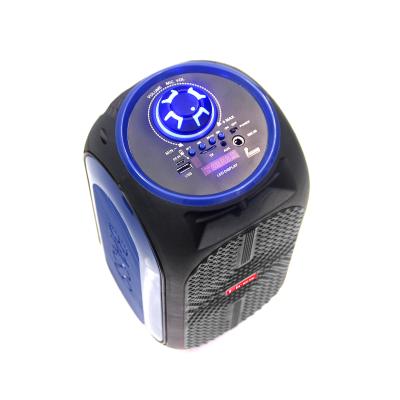 China Dual 4inch Wireless Battery Powered Speaker With FM Radio, With Light, USB, Remote Control for sale