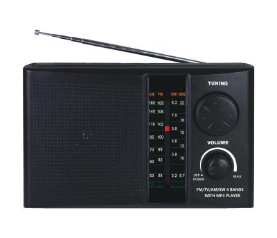 China Portable Rechargeable Battery Built-in AM/FM/SW 3 Band Speaker Fm Radio for sale