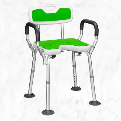 China Modern Wholesale Medical Adjustable Shower Chair With Arm Bath Chair For Older Bathroom Shower Chair Shower Seat for sale