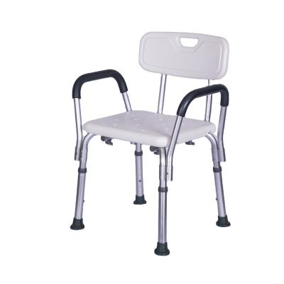 China Modern Aluminum Alloy Bath Chair With Backrest Armrest Bath Chair Pregnant Woman Shower Elder Bath Chair for sale