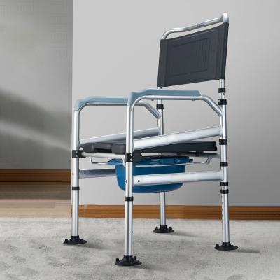 China Modern factory price shower commode chair and aluminum fold chair shower for disabled and elderly people for sale