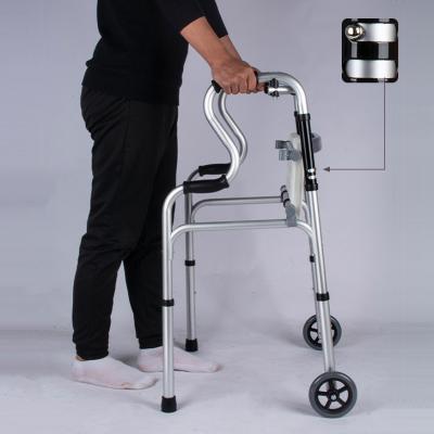 China Modern wholesale foldable portable aluminum adults seniors walking aids upright rollator walker with seat for sale