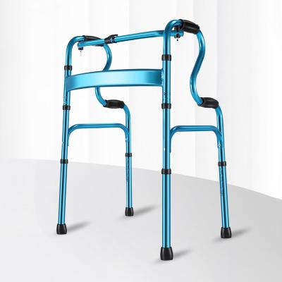 China Modern Lightweight Aluminum Disabled Upright Handicapped Rollator Seat Frame Seat Foldable Walker Rollator for sale