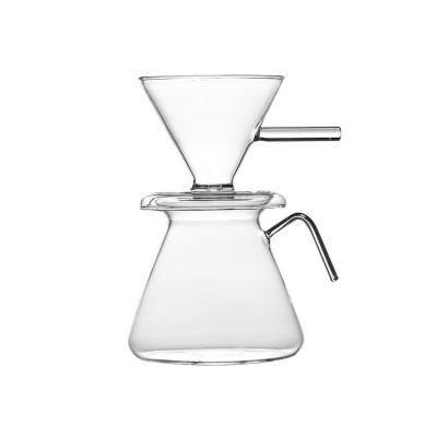 China Viable Lead Free Temperature Resistant Borosilicate Glass Maker Coffee Maker Drop Shipping Coffee Glass Dripper for sale