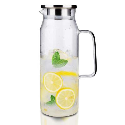 China Home Use 1500ml 50.7oz Glass Juice Kettle Viable Wholesale Home Viable Water Jug Classic for sale