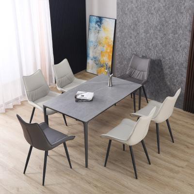 China Restaurant furniture cheap modern luxury stone/marble dining tables and stone kitchen dining table 4 sets of chairs set for 6 seater for sale