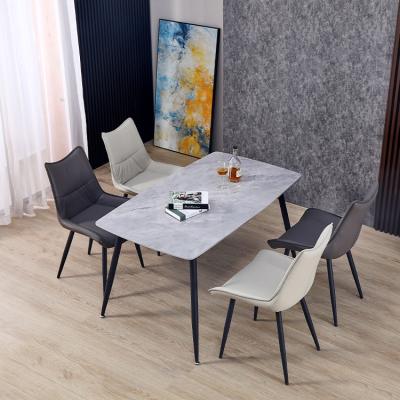 China Modern Ceramic / Marble Table Top Furniture Restaurant Home Dining Tables And Chairs Sets Ceramic Kitchen Dining Table Set For 6 Seater for sale