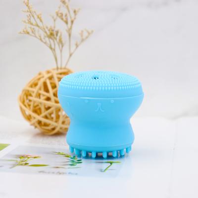 China DEEP CLEANSING facial washing massage exfoliating the new portable small octopus wholesale Mini Silicone Face Cleansing Brush for sale