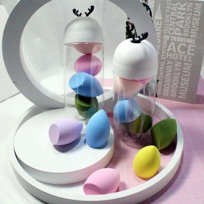 China Polyurethane Hydrophilic Beauty Egg Form Plastic Box Makeup Sponge Beauty Super Soft Eggs Wet & Dry Beauty Eggs for sale