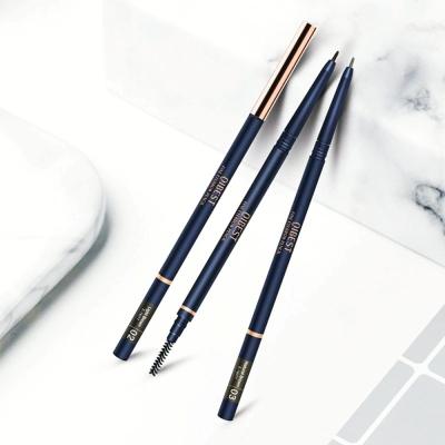 China Waterproof Dual Function Eyebrow Pencil with Spiral Brush for Easy Use Durable Eyebrow Pencil for sale