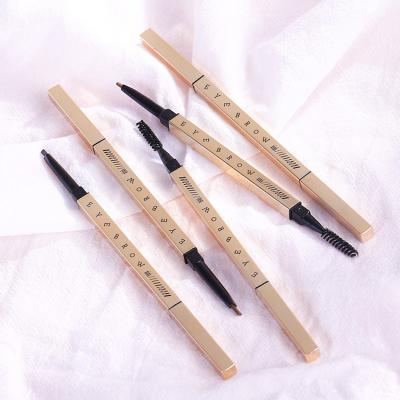 China Private Label Waterproof Custom Double Head Rotating Eyebrow Pencil With Eyebrow Brush Eyebrow Pencil for sale