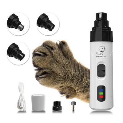 China Viable Rechargeable Pet Nail Grinder, Automatic Electric Low Noise Cat Dog Grooming Nail Grinder Pet Nail Polisher for sale