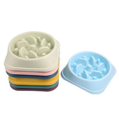 China Hot Selling Sustainable Plastic Pet Quality Sustainable Slow Feeding Dog Eating Bowl for sale