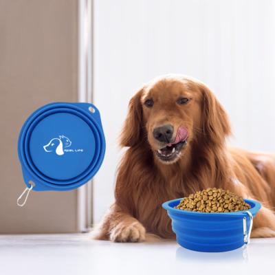 China Sustainable Stored Silicone Dog Bowl Portable Water Travel Dog Bowl for sale