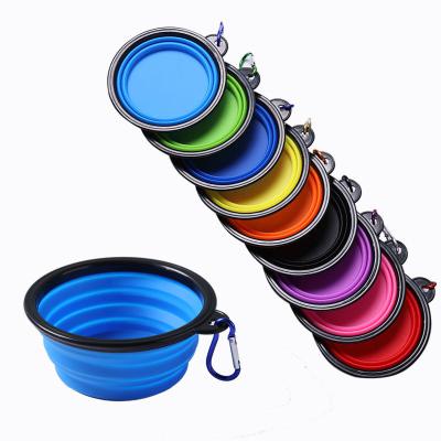 China Viable Collapsible Collapsible Dog Bowl Top Quality Travel Dog Cats Portable Silicone Bowl for sale