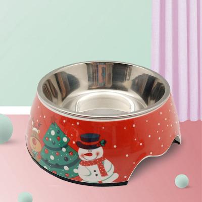 China Amazon Best Viable Selling Ceramic Christmas Stainless Steel Pet Food Bowl Dog Customized Cat Dog Bowl for sale